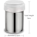 Miniatyrbillede 3 af 4: 2-pak Melis Sukker Salt Dryssere, 200 ml Rustfrit Stål Chokolade Dryssere Flormelis Sukker Salt Kakao Kaffe Dryssere Sigter til Køkkenhåndværk