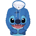 Miniatyrbilde 1 av 2: Barn Lilo Stitch Hoodies Casual Hettegenser Cartoon Jakke C C 140cm