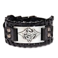 Miniatyrbillede 10 af 10: Vikingearmbånd Bredt Armbånd SORT ULV ULV Sort Wolf-Wolf Black