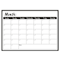 Miniatyrbild 1 av 4: Magnetisk Månadskalender för Planering - Torkbar Vittavla med Flera Färger Black