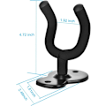Miniatyrbilde 2 av 5: Veggmontert gitarhenger for akustisk gitar, elgitar, klassisk gitar, bass og ukulele (2-PACK)