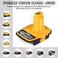 Miniatyrbilde 2 av 4: Dm18d Dca1820 Batteriadapter med USB for Dewalt 20v/18v til Milwaukee M18 18v Litiumbatteri Dcb204 Dcb205 Konverter for Dewalt 18v/20v Nicad & Nimh