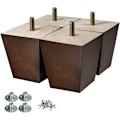Miniatyrbillede 1 af 5: 4 tommer træ møbelben sofa ben sæt med 4 firkantede sofa ben