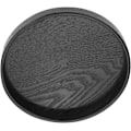 Miniatyrbillede 4 af 8: Rund Bakke Dekorativ Bakke Sort Træ Rund Form Massivt Træ Te Kaffe Snack Mad Måltid Serveringsbakke Tallerken Restaurantbakker 30 cm (21 cm)