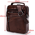Pikkukuva 2 / 9: Miesten nahkainen olkalaukku Messenger Satchel Crossbody käsilaukku Brown