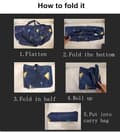 Miniatyrbild 9 av 9: Vikbart fotbadkar med handtag navy blue