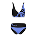 Miniatyrbild 2 av 4: Baddräkt Kvinnor Baddräkt Kvinnor Tryckt Set Baddräkt Tvådelad Bh Badkläder Strandkläder Kvinnor Bikini Baddräkter Blå XL Blue