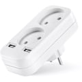 Miniatyrbilde 5 av 5: Multi USB-uttak, 4 i 1 skjøteledning USB-lader med 3 AC-utganger 10A, 2500W og 2 USB-porter, elektrisk vegguttak ideelt for soverom hjemmekontor