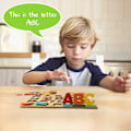 Miniatyrbild 3 av 5: Träpussel för barn - 20-bitars siffror och 26-bitars ABC-alfabet