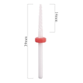 Miniatyrbilde 3 av 4: Keramiske slipebits - Hvit / Rød - Liten kjegle - F 3/32 Vit White