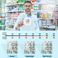 Miniatyrbild 6 av 7: Bärbar blodtrycksmätare, justerbar överarmsmanschett, 2 * 99 minnen med stor display lämplig för hem och resor (1-pack)