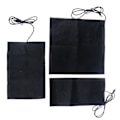 Miniatyrbillede 2 af 5: 7 Størrelser USB Varme Kulfiber Opvarmede Puder Opvarmet Jakke Vest Sort 15*20cm Sort Black 15*20cm