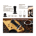 Miniatyrbilde 5 av 5: 51 mm Kaffetamper med Justerbar Dybde, Gradert Espresso Fjær, Kalibrert