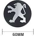 Miniatyrbilde 3 av 4: 4 stk. Deksel for hjulnav for Peugeot 60mm svart, navdeksler senterdeksler navdeksler bilnavdeksler felgdeksler tilbehør
