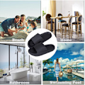 Miniatyrbilde 4 av 5: Dames Tykke Plattform Sky Slippers Svart h svart 40-41