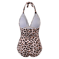 Miniatyrbillede 3 af 4: Dame Halter Neck Rygløs En-delt Badedragt Monokini Leopard Leopard M