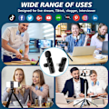 Miniatyrbillede 4 af 5: Trådløs Lavalier-mikrofon til iPhone iPad, BUILOG Plug-Play