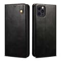 Plånboksdesign Oljevaxläder Fullt Skydd Telefonställfodral för iPhone 13 6,1 tum
