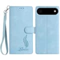 För iPhone 17 Air Fodral Präglat Fjäder PU Läder Plånboksfodral med Handledsrem