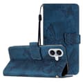 Sommerfugl læder telefoncover til iPhone 16