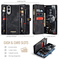 Miniatyrbild 2 av 5: Samsung Galaxy S25 Edge 5G Skal CaseMe 008 Avtagbar Multifunktionell Läder Svart