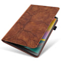 Miniatyrbild 4 av 5: Samsung Galaxy Tab S9 / S9 FE Skal i Läder - Life Tree Series Horisontell Flip Brun