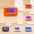 Miniatyrbild 3 av 7: Bärbar fickstorlek digital elektronisk resealarmklocka Bilar Elektronisk Luminous Stoppur LCD-klocka (Vit)