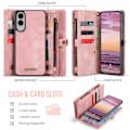 Miniatyrbild 2 av 5: Samsung Galaxy S25 Edge 5G Skal CaseMe 008 Avtagbar Multifunktionell Läder Rosa