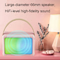 Miniatyrbild 5 av 6: Bärbar RGB-belysningseffekt Bluetooth-högtalare Hem Mini Karaoke Audio, Stil: Högtalare (Beige)
