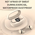 Miniatyrbild 4 av 4: Mini TWS Bluetooth-hörlurar med rektangulär fack brusreducering lång livslängd sömn trådlösa musiköronsnäckor Svart