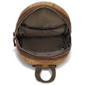 Miniatyrbild 4 av 4: Herr Bröstväska Vaxad Canvas Crazy Horse Läder Axelväska Crossbody Väska Casual Midjeväska Kaki