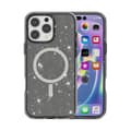 iPhone 16 Pro Terminator Stil Glitter Pulver MagSafe Magnetisk Skal Svart