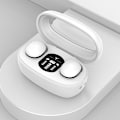 Miniatyrbild 1 av 4: Mini TWS Bluetooth-hörlurar med rektangulär fack, brusreducering, lång batteritid, trådlösa musikhörlurar Vit