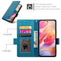 Miniatyrbild 4 av 5: Samsung Galaxy A26 5G Skal med Magnetisk Frostad Läder och Sidobuckle Blå