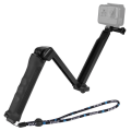 Miniatyrbild 1 av 9: 3-vägs grepp hopfällbar stativ selfie-stick förlängningsmonopod för GoPro, Insta360 ONE R, DJI Osmo Action och andra actionkameror, längd: 20-58 cm