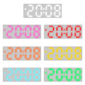Miniatyrbild 2 av 7: 8017 LED-skärm Röststyrning Digital väckarklocka Skrivbord Multifunktionell Temperaturklocka (Rosa)