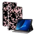 Samsung Galaxy Tab A 10.1 (2016) Läderfodral med Kristalltextur Plommonblomma