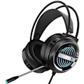 Miniatyrbild 2 av 4: Heir Audio Head-Mounted Gaming Wired Headset Med Mikrofon, Färg: X9S Dubbel Hål Svart