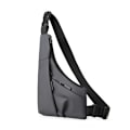 Miniatyrbild 1 av 4: Antistöld Fit Triangle Väska Fritid Läder Film Crossbody Bröstväska Grå