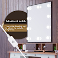 Miniatyrbild 4 av 7: LED-sminkspegel med USB-justerbar ljusstyrka, 2 LED-lampor
