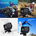 Miniatyrbild 6 av 9: 60m Vattentätt Hus Skyddande Fodral för GoPro HERO (2018) / HERO7 Black /6 /5, med Spänne Basfäste & Skruv, Behöver Inte Ta Bort Objektiv