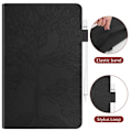 Miniatyrbild 5 av 5: Samsung Galaxy Tab S9+ / S9 FE+ Skal i Läder - Life Tree Series Horisontell Flip Svart