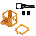 Miniatyrbild 5 av 9: Hölje Skyddande fodral CNC Aluminiumlegering Skyddande bur med försäkringsram för GoPro HERO5 Session /HERO4 Session /HERO Session Guld