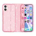 iPhone 17 Shockproof Skal med Glitterpulver Terminator Rosa
