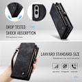 Miniatyrbild 3 av 5: Samsung Galaxy S25 Edge 5G Skal CaseMe 008 Avtagbar Multifunktionell Läder Svart
