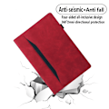 Miniatyrbild 5 av 5: Samsung Galaxy Tab S9 FE Skal i Spaltat Stötsäkert Läder Röd