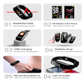 Miniatyrbild 2 av 4: C6T 0,96 tums färgskärm Smart Watch IP67 Vattentät Röd