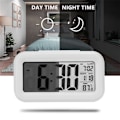 Miniatyrbild 6 av 7: Temperaturtyp Lazy Snooze Alarm Mute Bakgrundsbelyst Elektronisk Klocka (Vit)