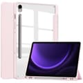 Samsung Galaxy Tab S9 FE 3-faldig Smart Läderfodral med Penna Rosa