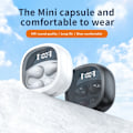 Miniatyrbild 2 av 4: JR01 Transparent Capsule Smart Digital Display Ear-hook Bluetooth-hörlurar Svart